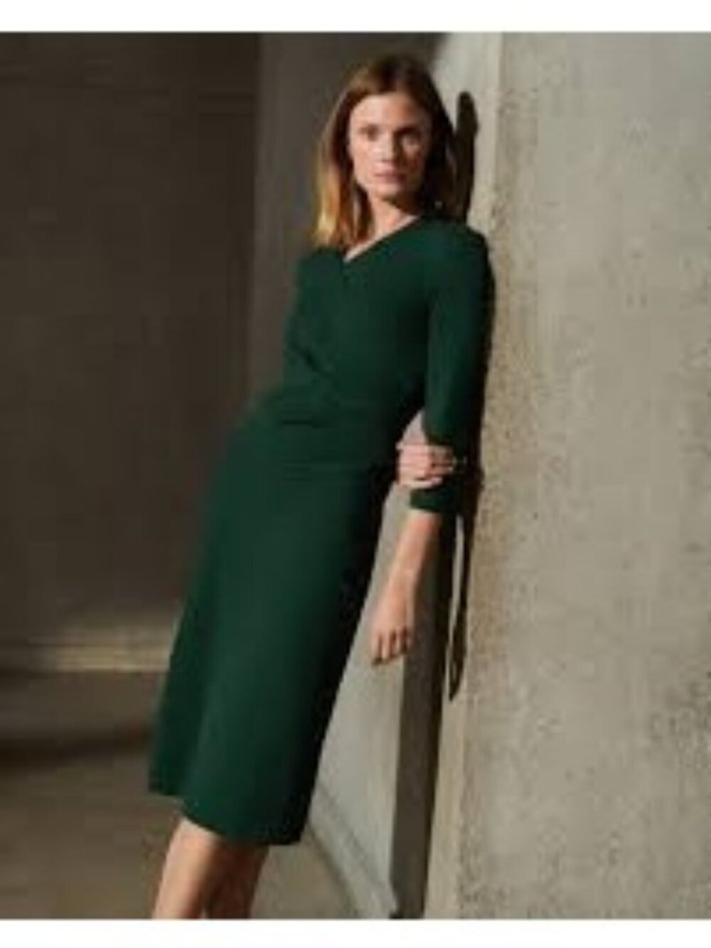 The Fold Valeria Dress Green Stretch Knit NWT UK 20 US 16